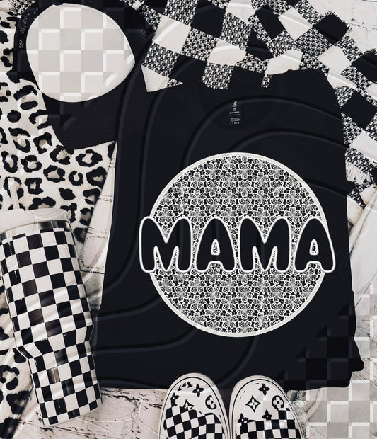 Mama faux lace embroidery - Digital Download- PNG - 300 DPI