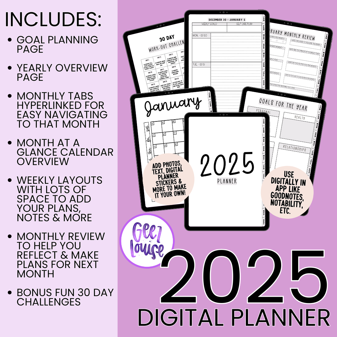 2025 Digital Planner - digital Download - PDF