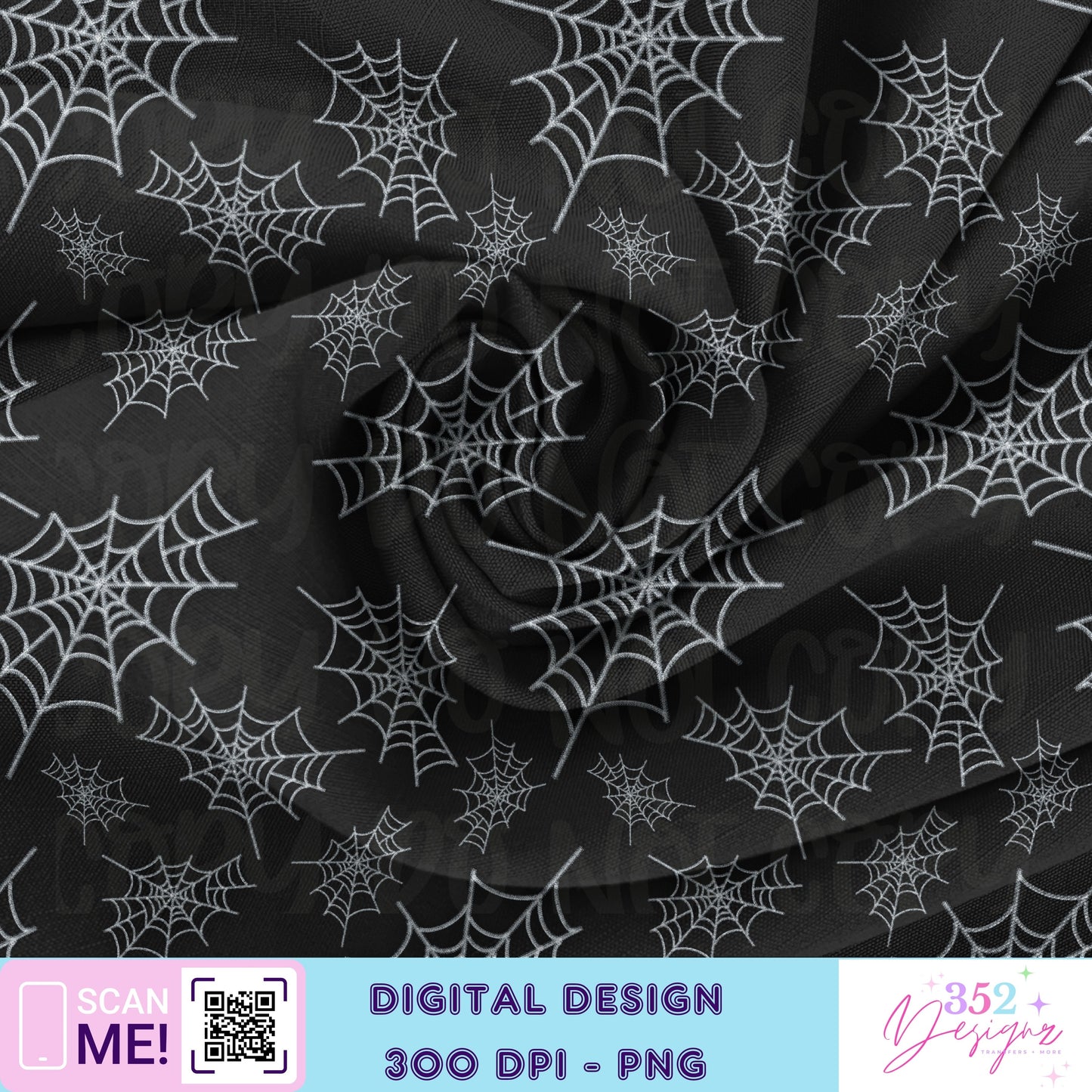 Faux embroidery webs - seamless - Digital Download- PNG