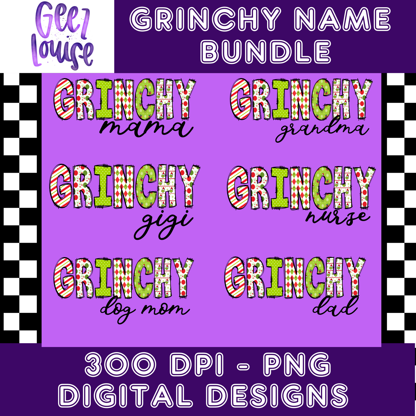 Gman name bundle/drive- christmas  - Digital Download- PNG