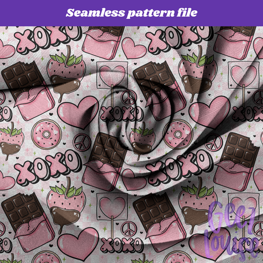 Valentine - Seamless - Digital Download- PNG