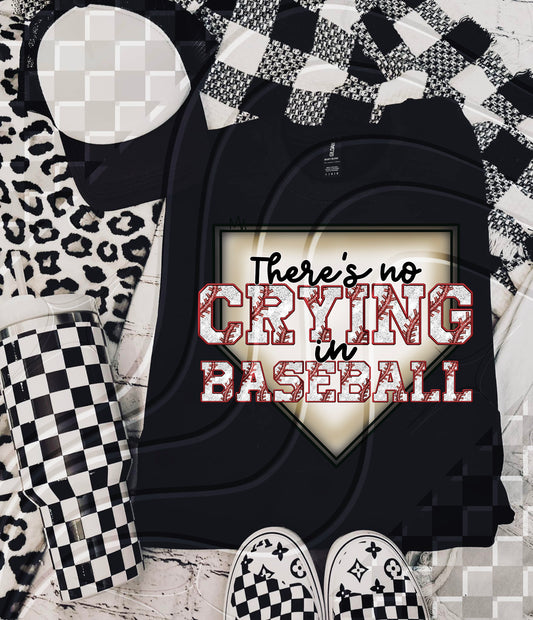 No crying in Baseball - Faux Embroidery - Digital Download- PNG