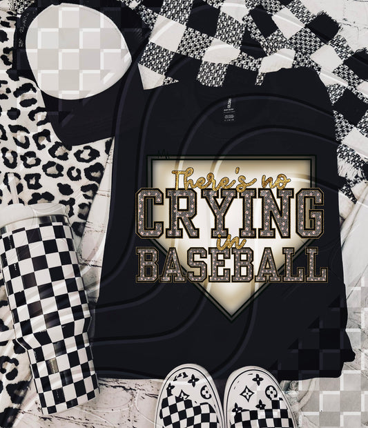 No crying in Baseball - Faux Embroidery - Digital Download- PNG