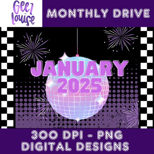 2025 January design drive- Digital Download- PNG