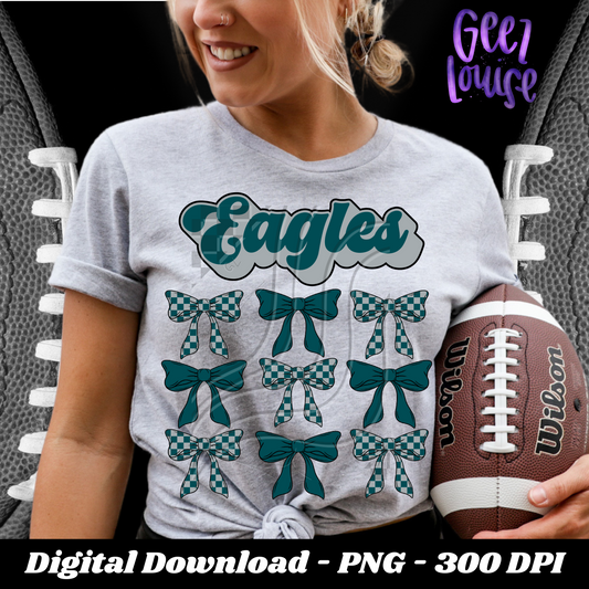 Eagles bows - football - Digital Download- PNG