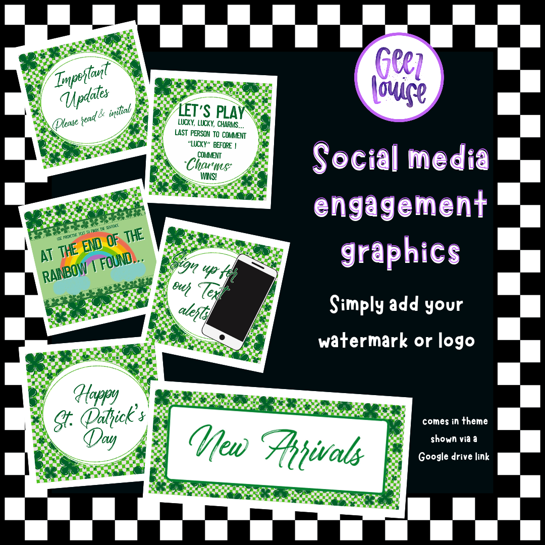 Shamrock business engagement graphic drive- Digital Download- PNG