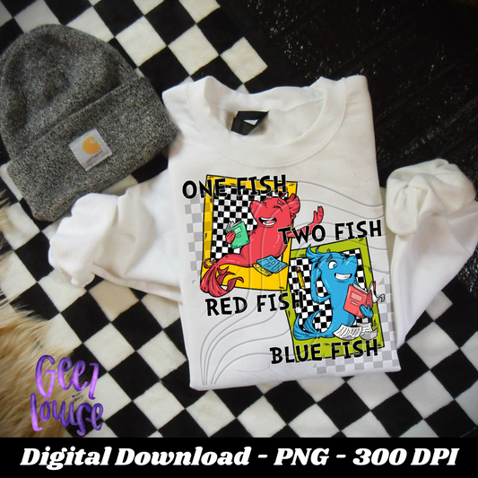 One fish two fish -  Digital Download- PNG