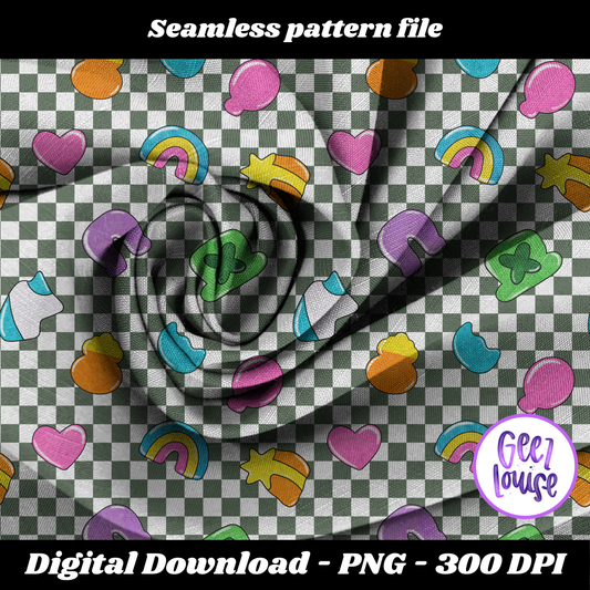 Lucky Charm Seamless pattern - Digital Download- PNG