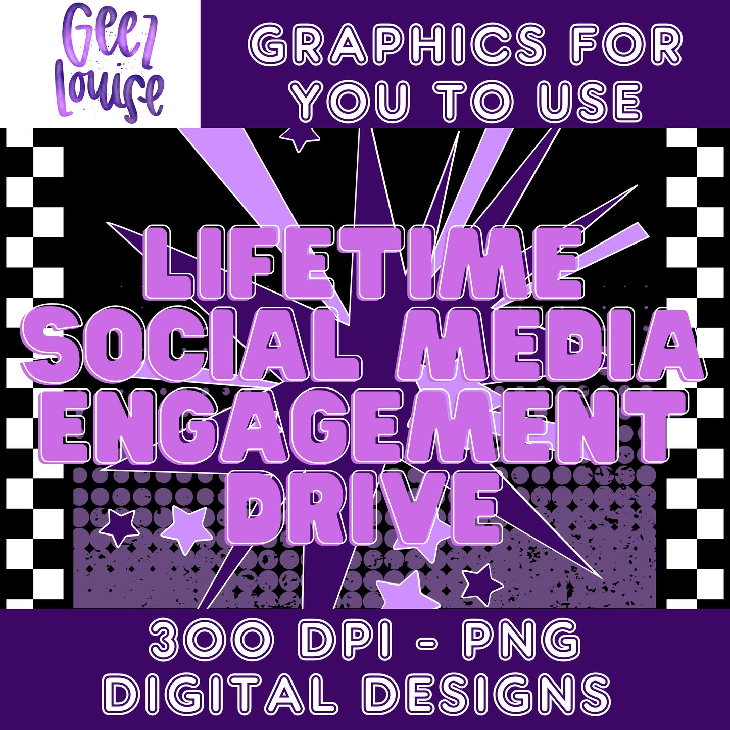 Lifetime Social Media Engagement Drive - Digital Downloads- PNG