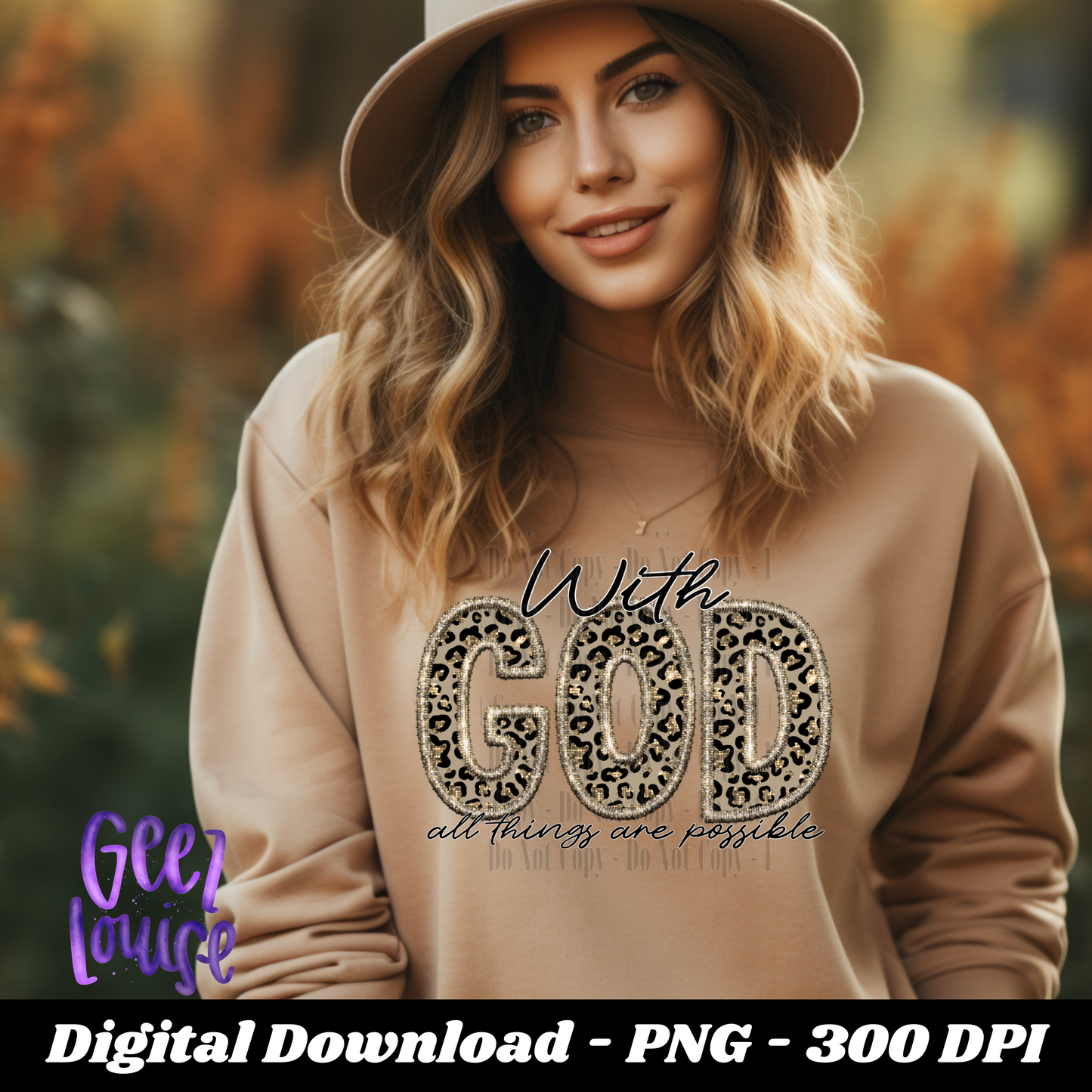 With God all things are possible - Digital Download- PNG