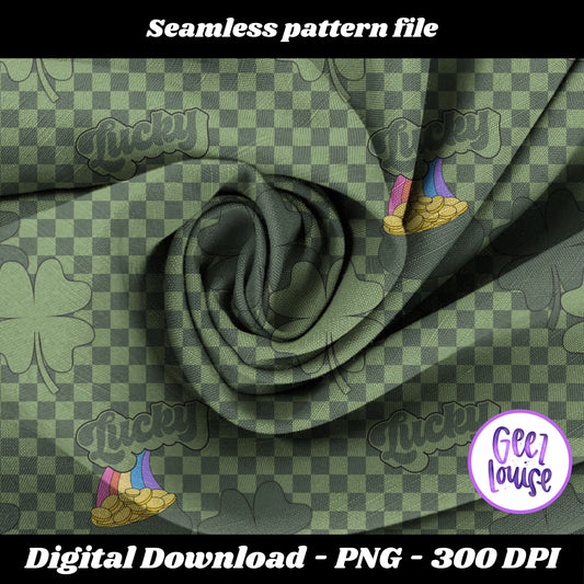 Lucky Seamless pattern - Digital Download- PNG