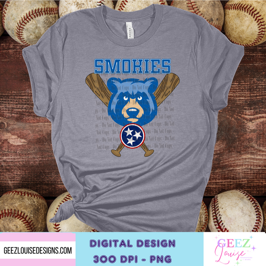 Tennessee Smokies Baseball - Digital Download- PNG