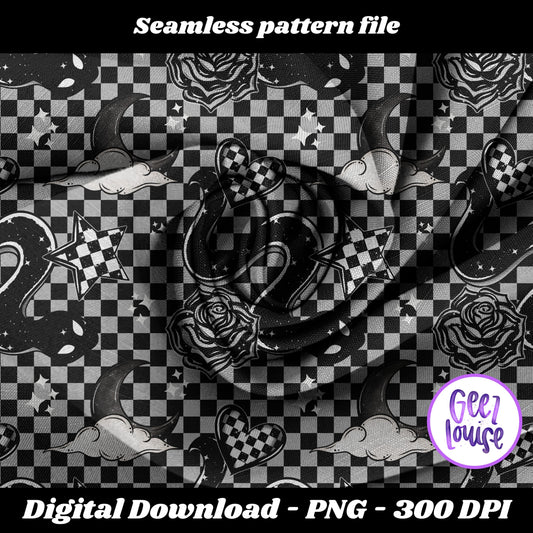 Snakey Seamless pattern - Digital Download- PNG